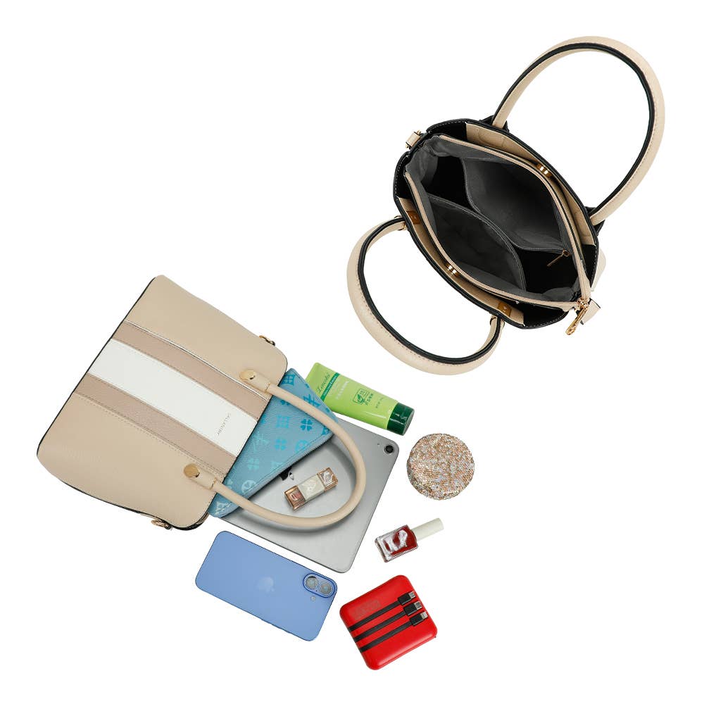 Gallantry Linea Handtasche mit Kontraststreifen & Schulterriemen