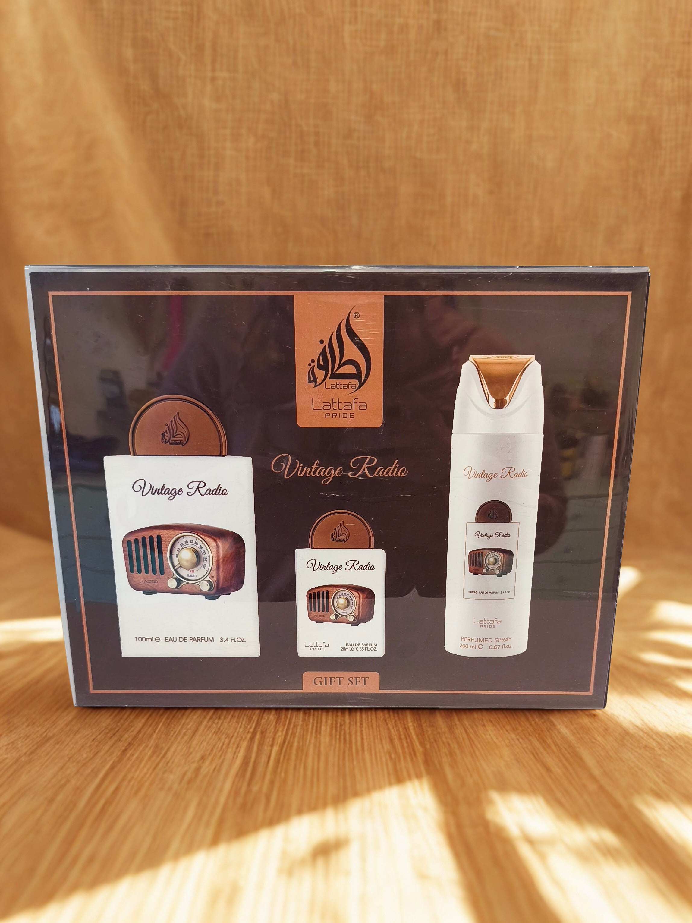 Lattafa Vintage Radio – 3-teiliges Geschenkset