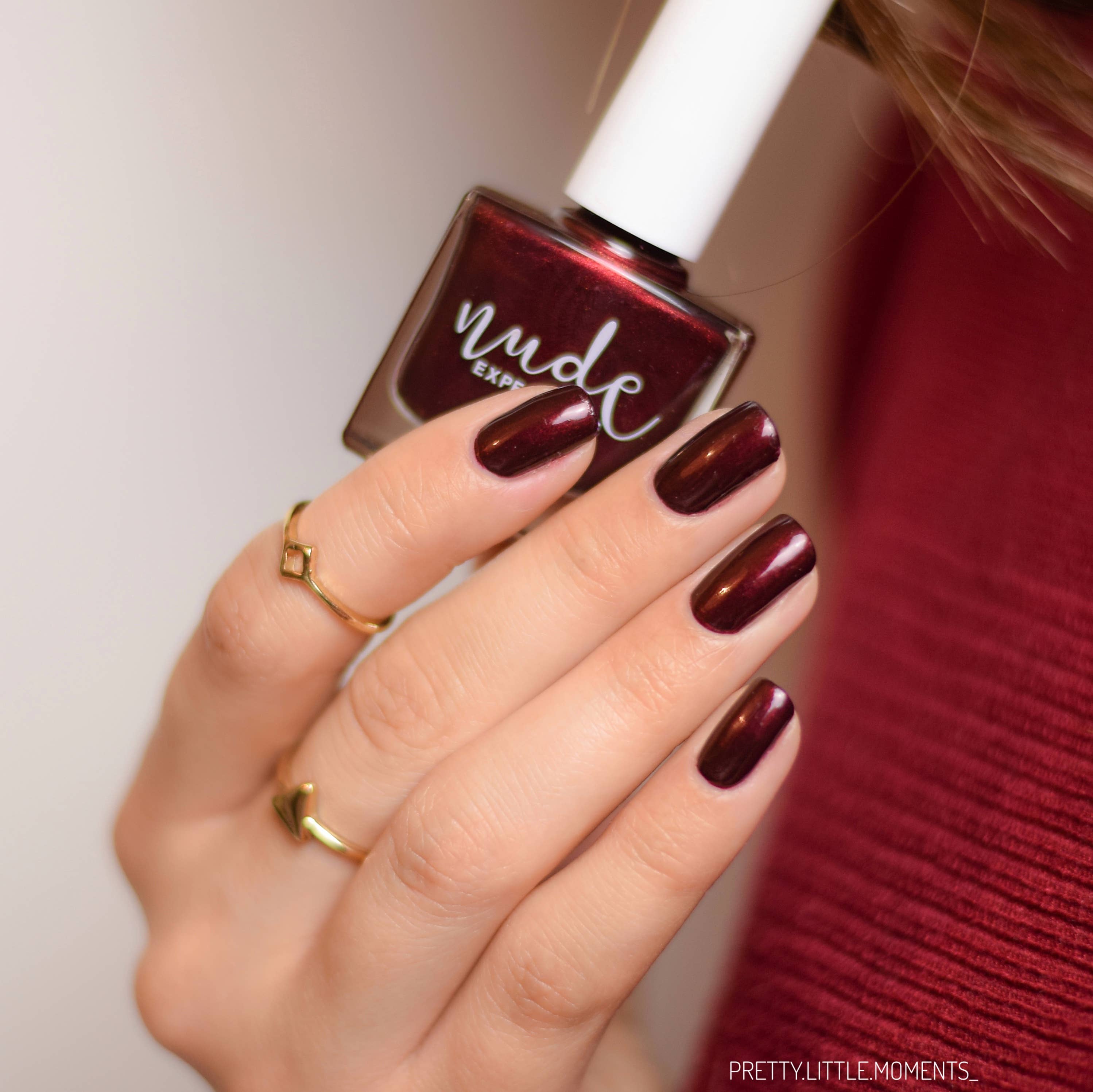 Nude Experience Nagellack – Scala | Perlendes Rot-Schwarz | Vegan