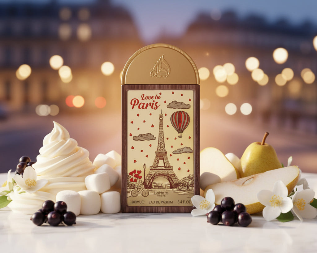 Lattafa Pride Love in Paris Eau de Parfum 100 ml – Süßes Gourmand-Parfum für Damen
