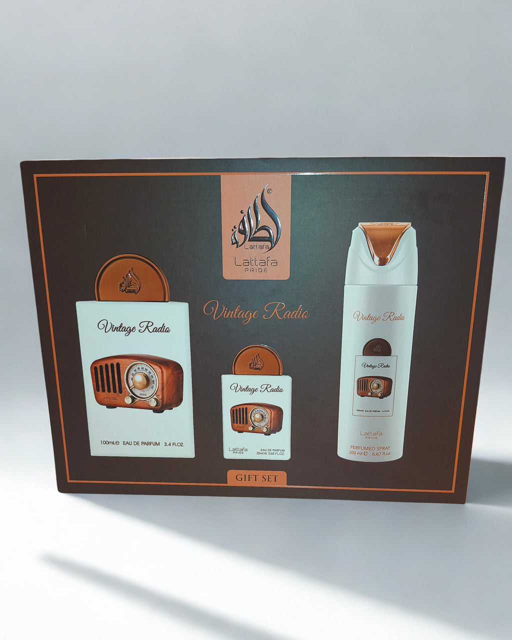 Lattafa Vintage Radio – 3-teiliges Geschenkset
