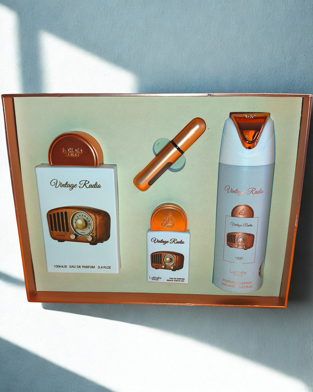 Lattafa Vintage Radio – 3-teiliges Geschenkset